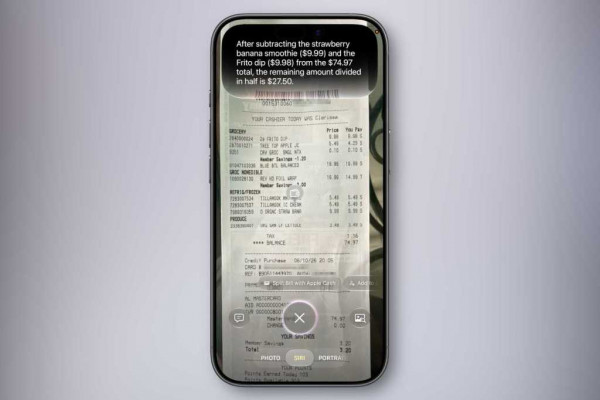 Siri AI grocery bill